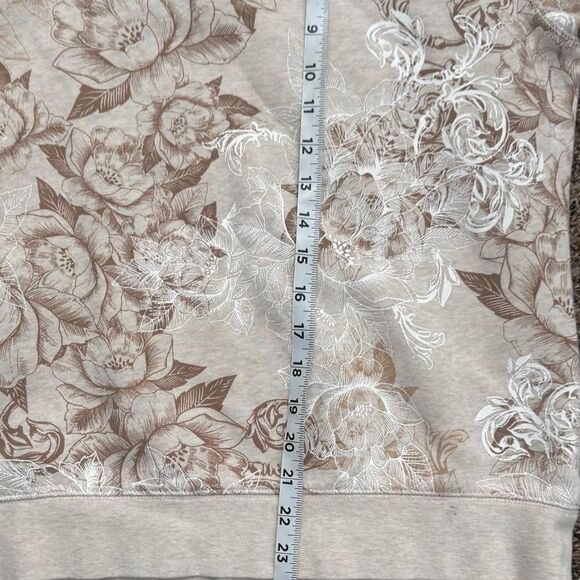 Laura Scott Women's Cream and Tan Sweatshirt - Picture 5 of 6